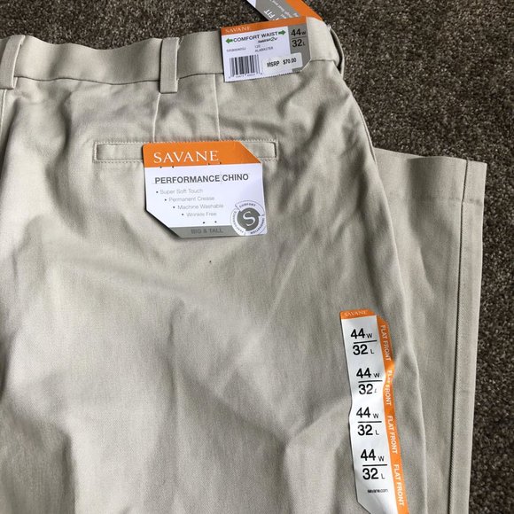 SAVANE PERFORMANCE CHINO NWT SIZE 44X32 - Picture 3 of 4